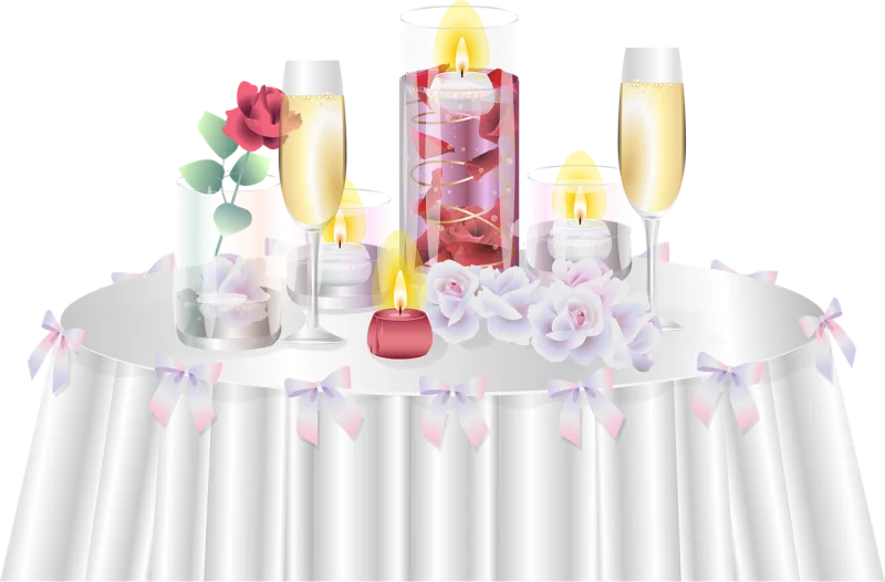 Valentine's day Candlelight Romantic dinner Stickdatei – Weihnachten