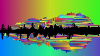 Landscape Lake Forest Stickdatei