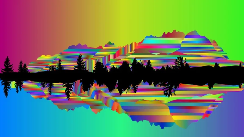 Landscape Lake Forest Stickdatei – Kinder