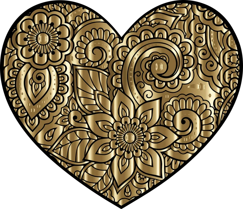 Heart Floral Art Stickdatei – Herzen & Liebe