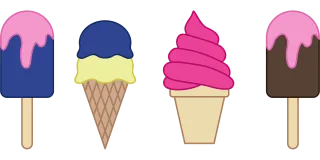 Ice cream Sundae cone Cartoon ice cream Stickdatei