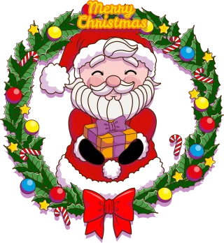 Christmas Santa claus Decor Stickdatei