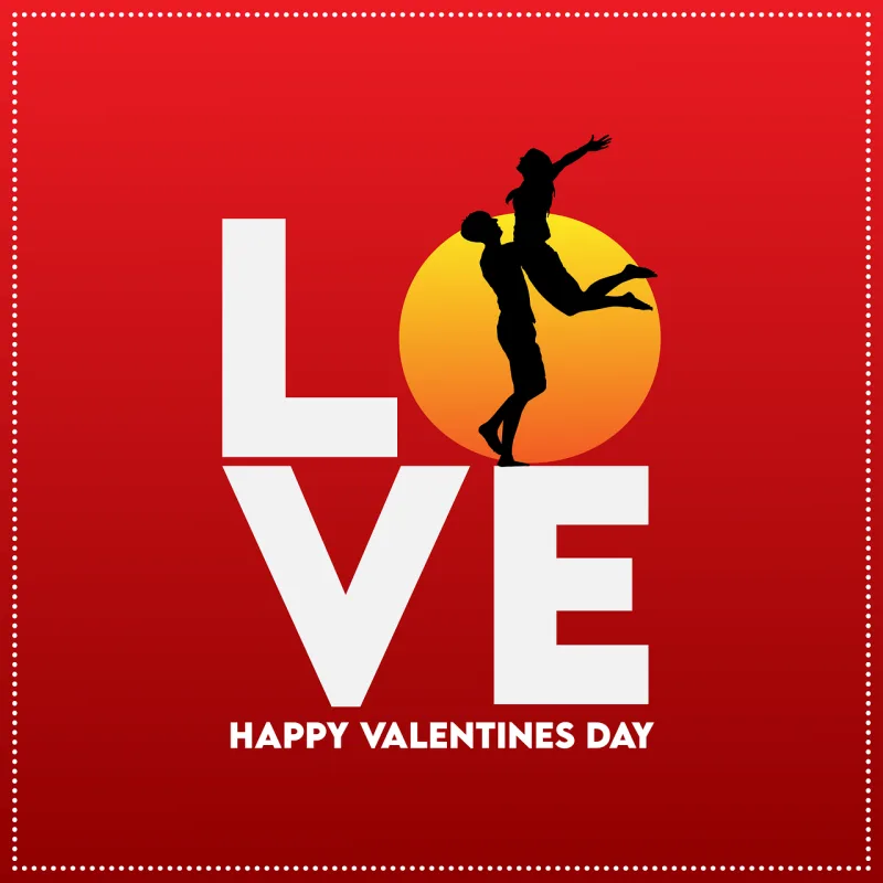 Love Valentine's day Valentine's day poster Stickdatei – Herzen & Liebe