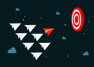 Leadership Motivation Airplane Stickdatei