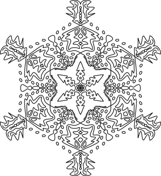 Art Pattern Snowflake Stickdatei