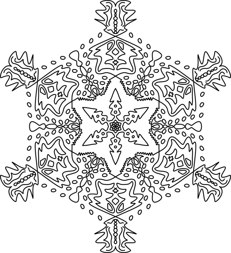 Art Pattern Snowflake Stickdatei – Weihnachten