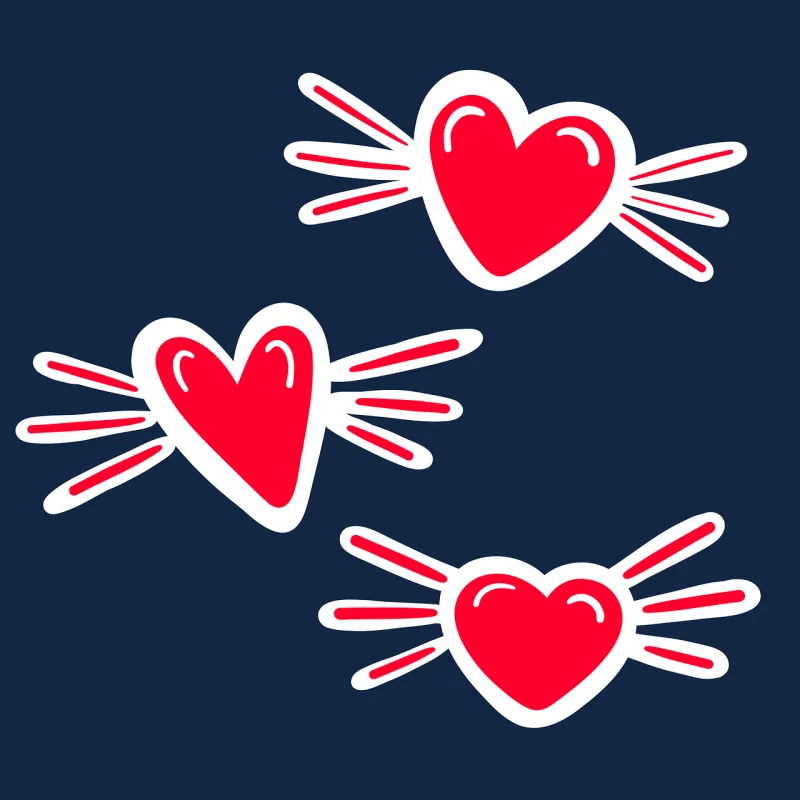 Valentine's day Romantic Hearts Stickdatei – Herzen & Liebe