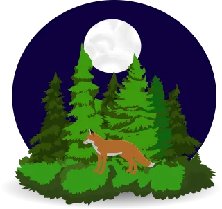 Fox Nature Animal Stickdatei