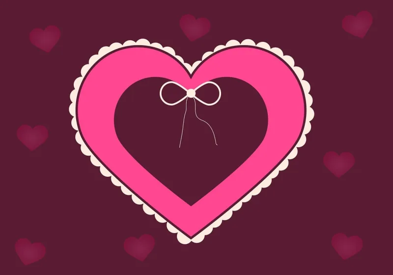Heart Romantic Background Stickdatei – Herzen & Liebe
