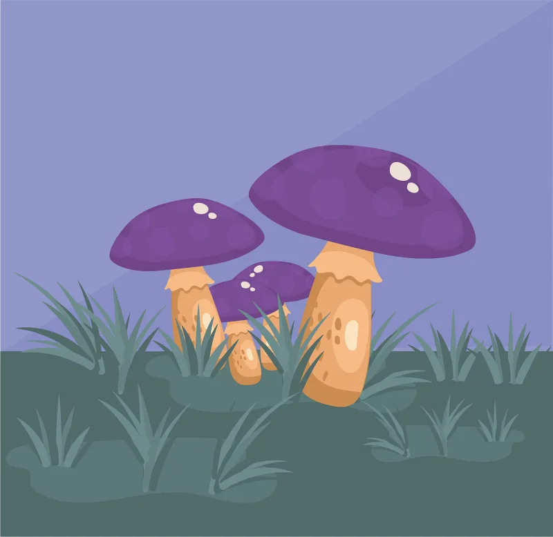 Mushrooms Plant Moss Stickdatei – Natur