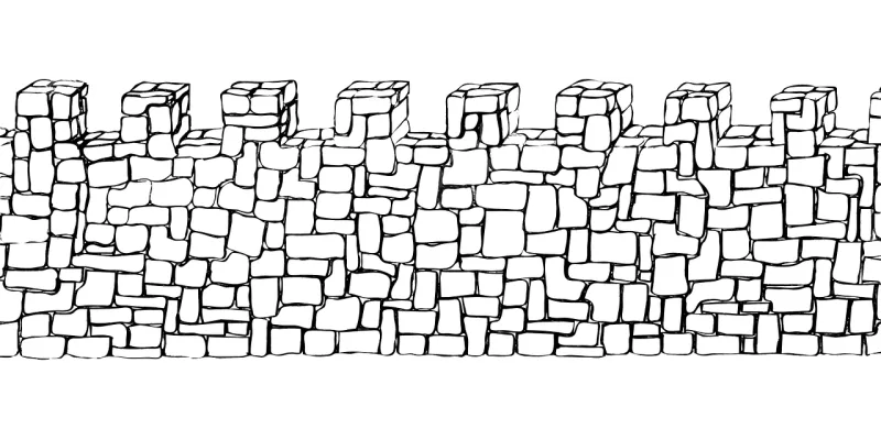 Castle wall Brick wall Stone wall Stickdatei – Kinder