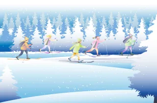 Skiing Ski Skier Stickdatei