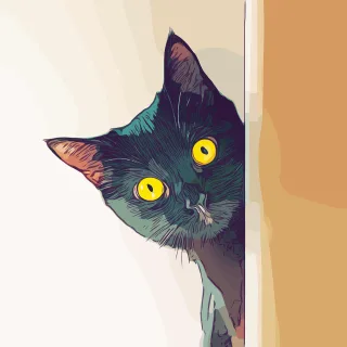 Cat Painting Pet Stickdatei – Tiere