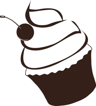 Cherry Dessert Cupcake Stickdatei
