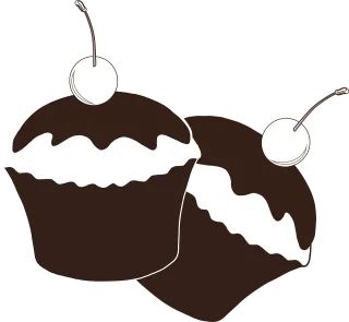 Cherry Dessert Cupcake Stickdatei