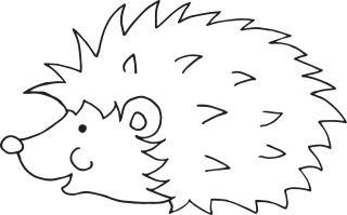 Hedgehog Cartoon Animal Stickdatei