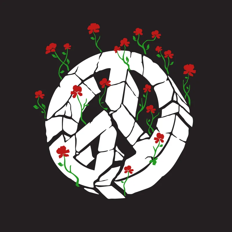 Peace Nature Beautiful flowers Stickdatei – Blumen