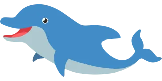 Dolphin Animal Baby Stickdatei