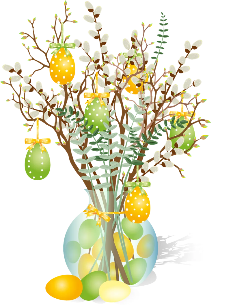 Easter eggs Flowers Beautiful flowers Stickdatei – Blumen