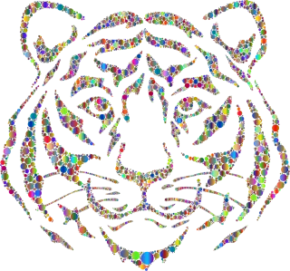 Tiger Animal Predator Stickdatei