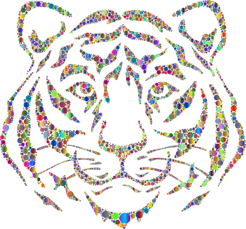 Tiger Animal Predator Stickdatei – Kinder