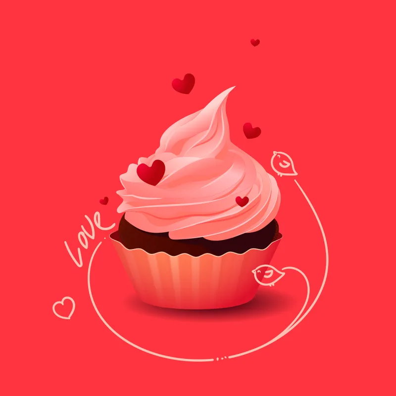 Dessert Frosting Cupcake Stickdatei – Kinder
