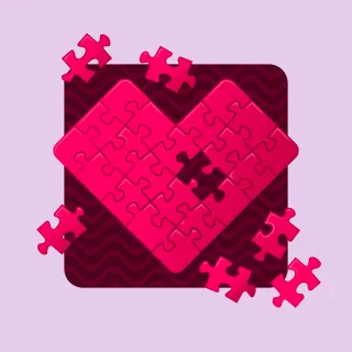Heart Love Puzzle Stickdatei