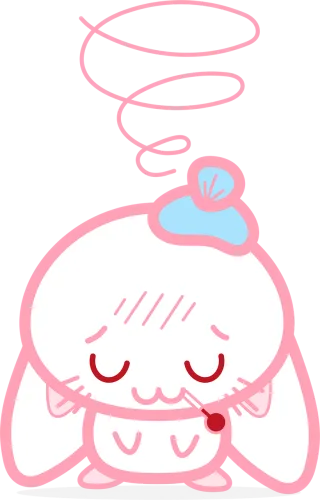 Rabbit Sick Cartoon Stickdatei