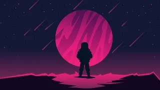 Galaxy Astronaut Moon Stickdatei