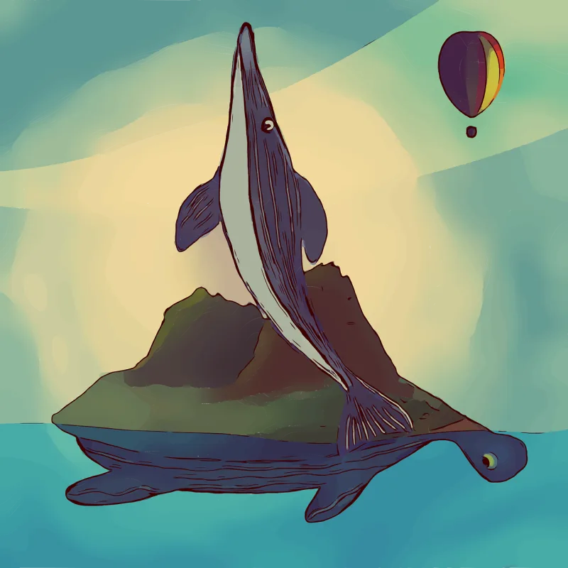 Whale Turtle Island Stickdatei – Fahrzeuge