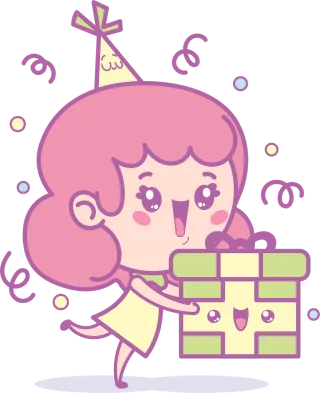 Girl Happy Gift Stickdatei