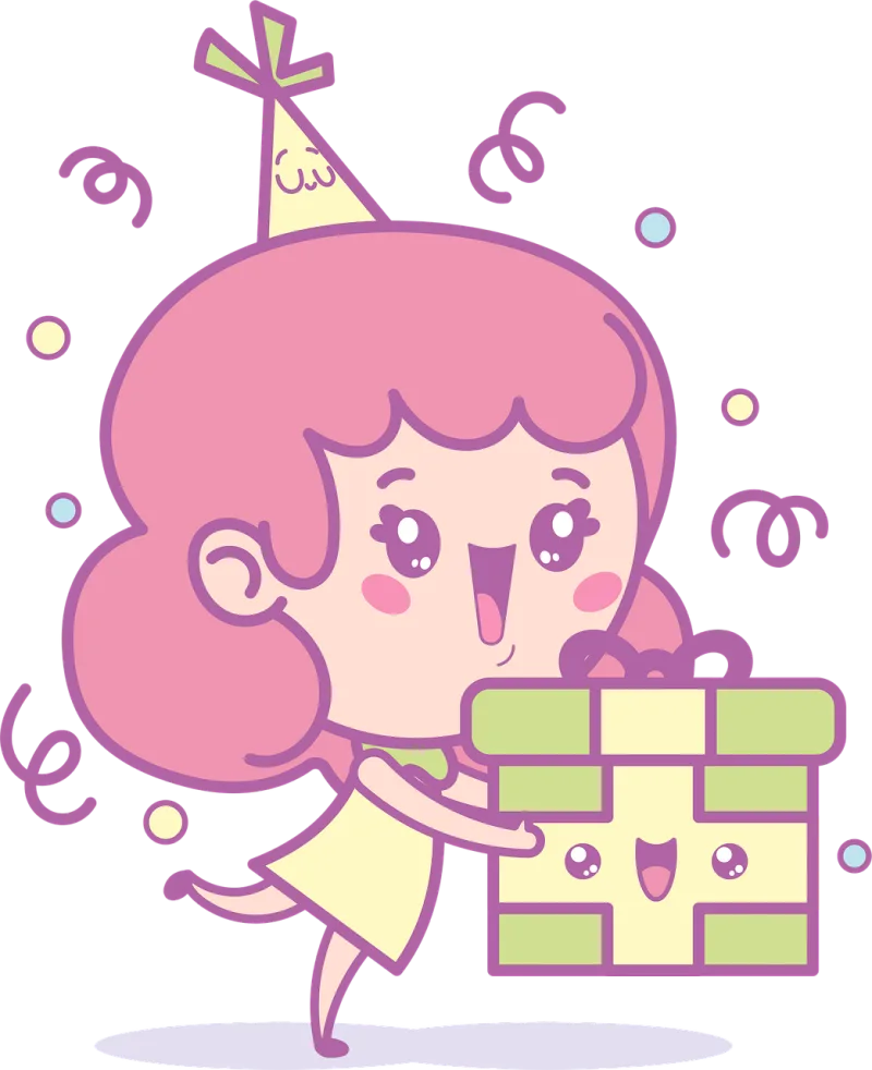 Girl Happy Gift Stickdatei – Weihnachten