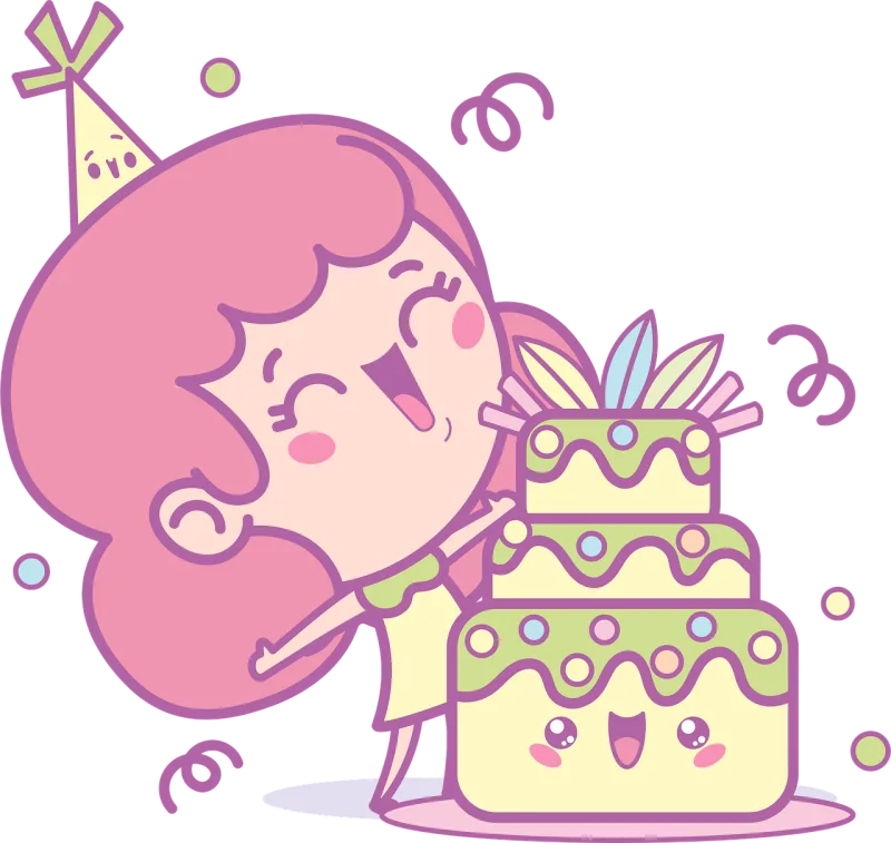 Party Girl Cake Stickdatei – Essen & Trinken