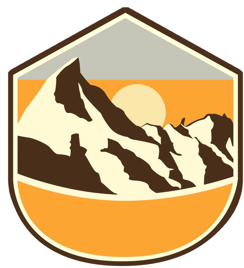 Badge Mountain Sunrise Stickdatei – Natur