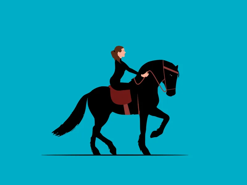 Horse Horseback riding Woman Stickdatei – Tiere