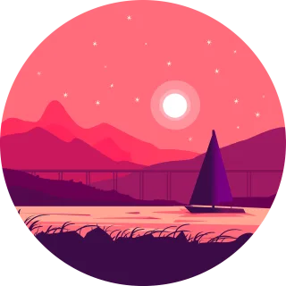 Lake Sailing Sunset Stickdatei
