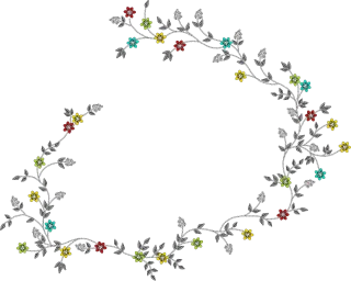 Flowers Wreath Frame Stickdatei – Weihnachten
