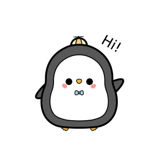 Bird Character Penguin Stickdatei – Tiere