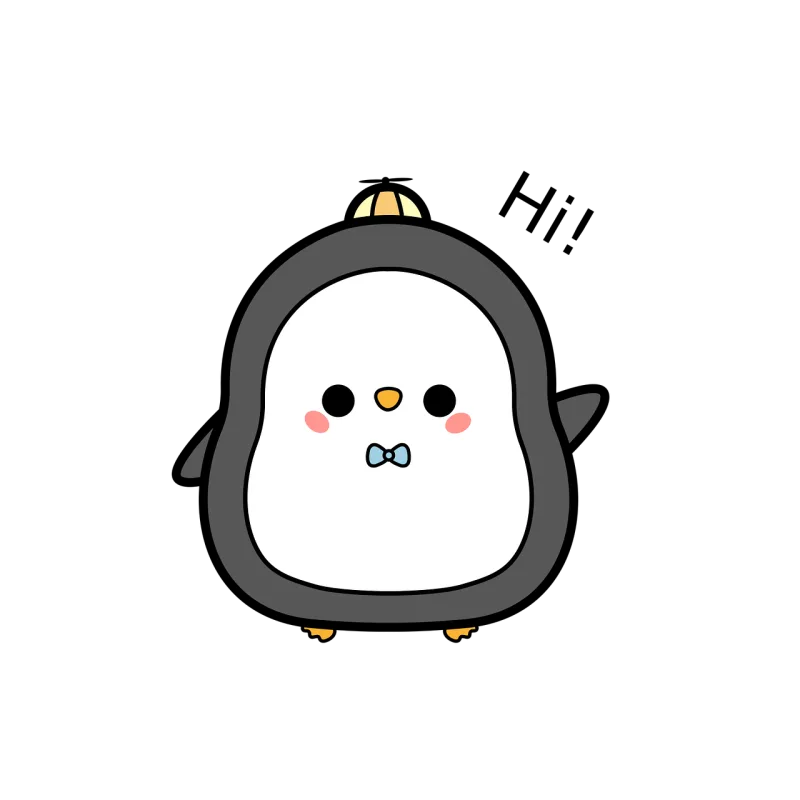 Bird Character Penguin Stickdatei – Tiere