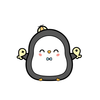 Bird Character Penguin Stickdatei