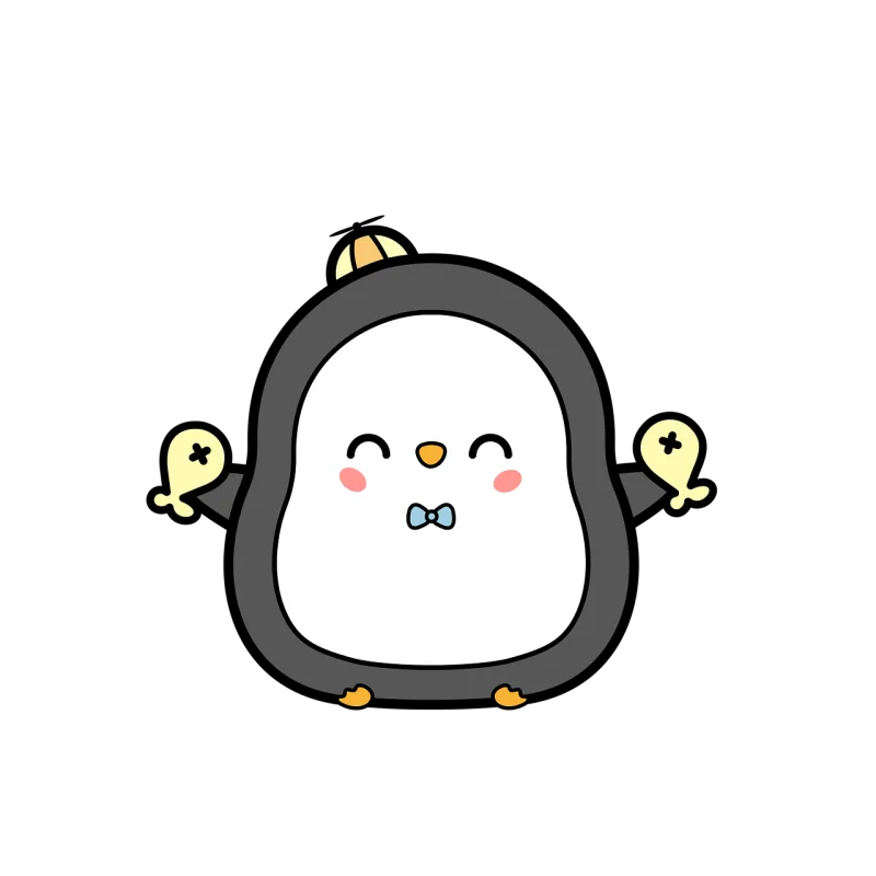 Bird Character Penguin Stickdatei – Tiere