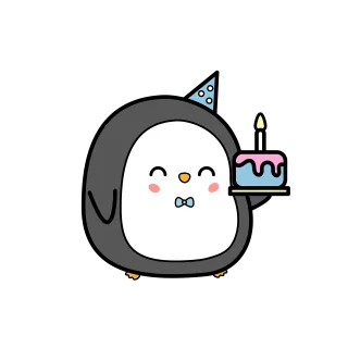 Penguin Celebration Cake Stickdatei