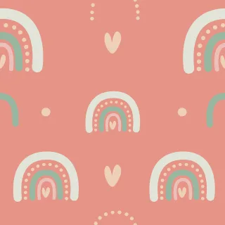 Hearts Rainbow Nature Stickdatei