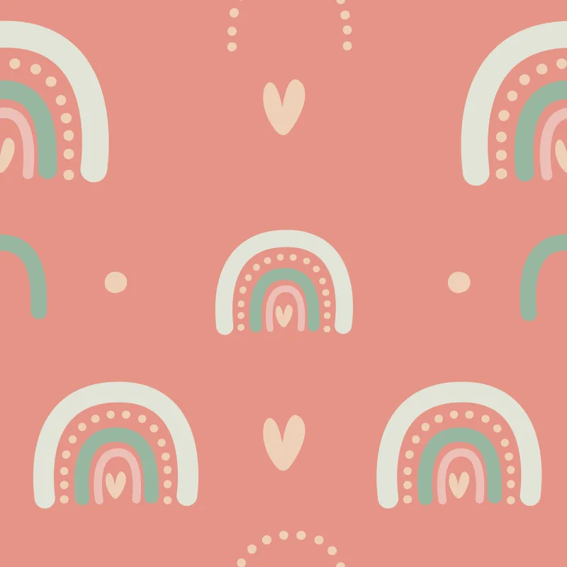 Hearts Rainbow Nature Stickdatei – Kinder