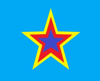 Star Shape Colorful Stickdatei