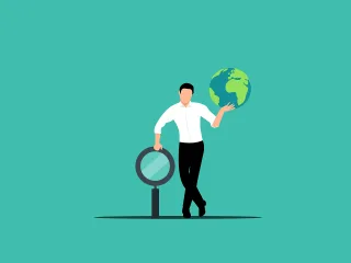 Businessman Search Browser Stickdatei