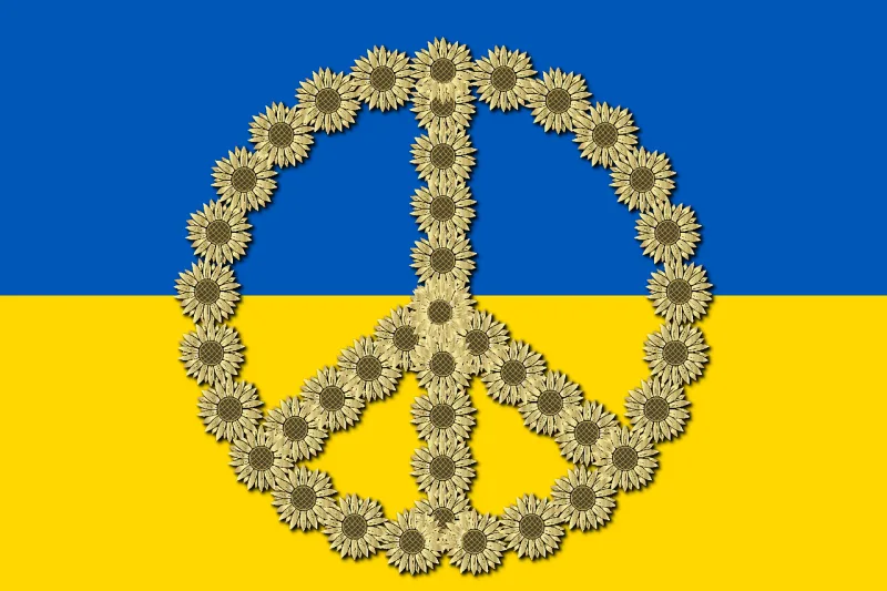 Ukraine Flag Peace Stickdatei – Blumen