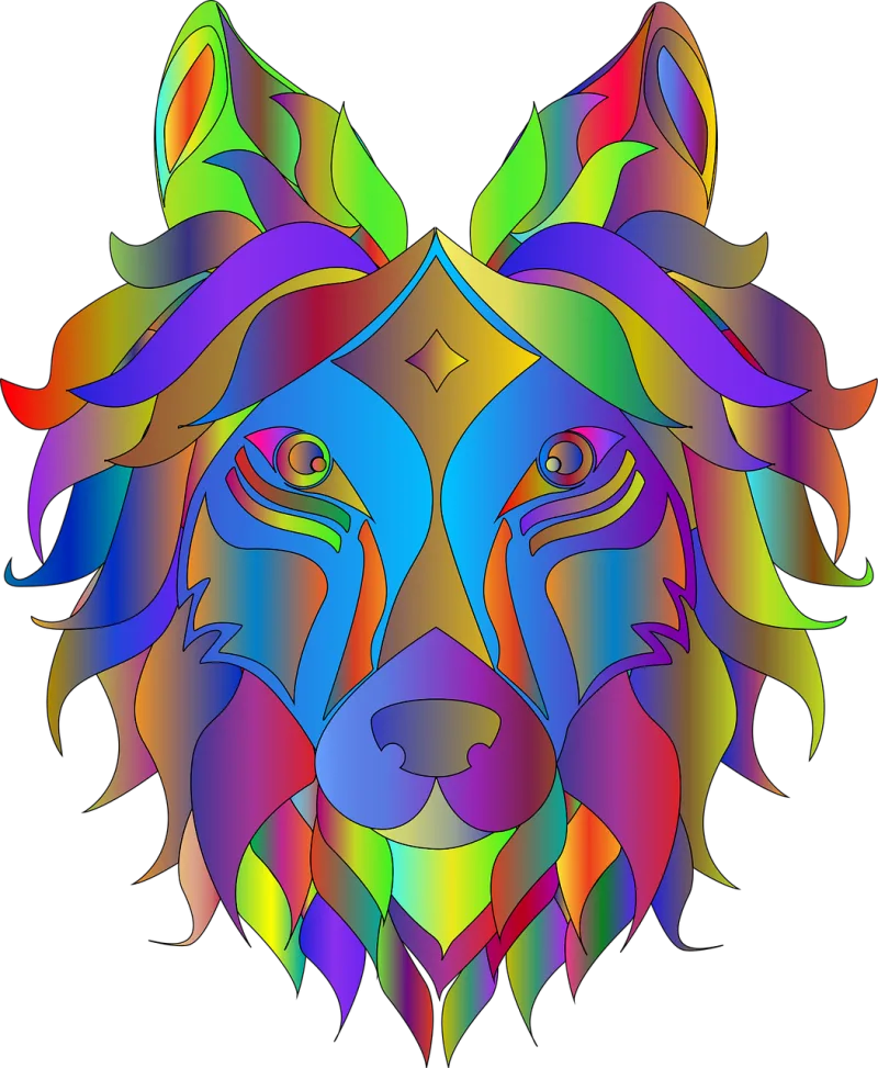 Wolf Animal Nature Stickdatei – Kinder