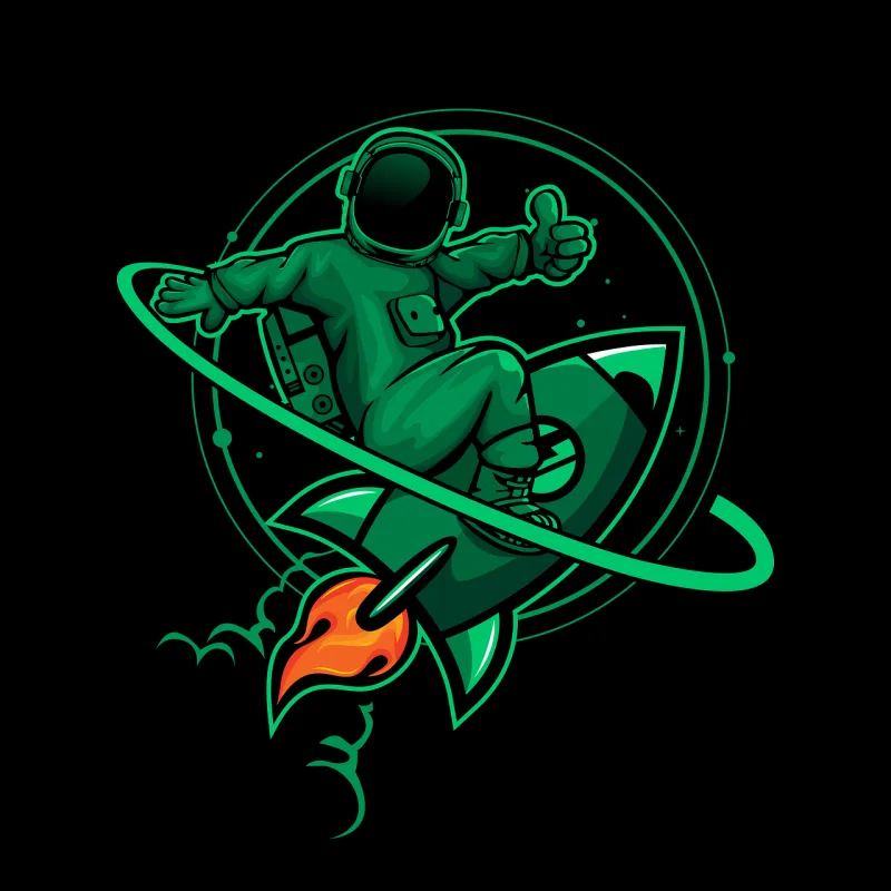 Astronaut Nature Star Stickdatei – Kinder