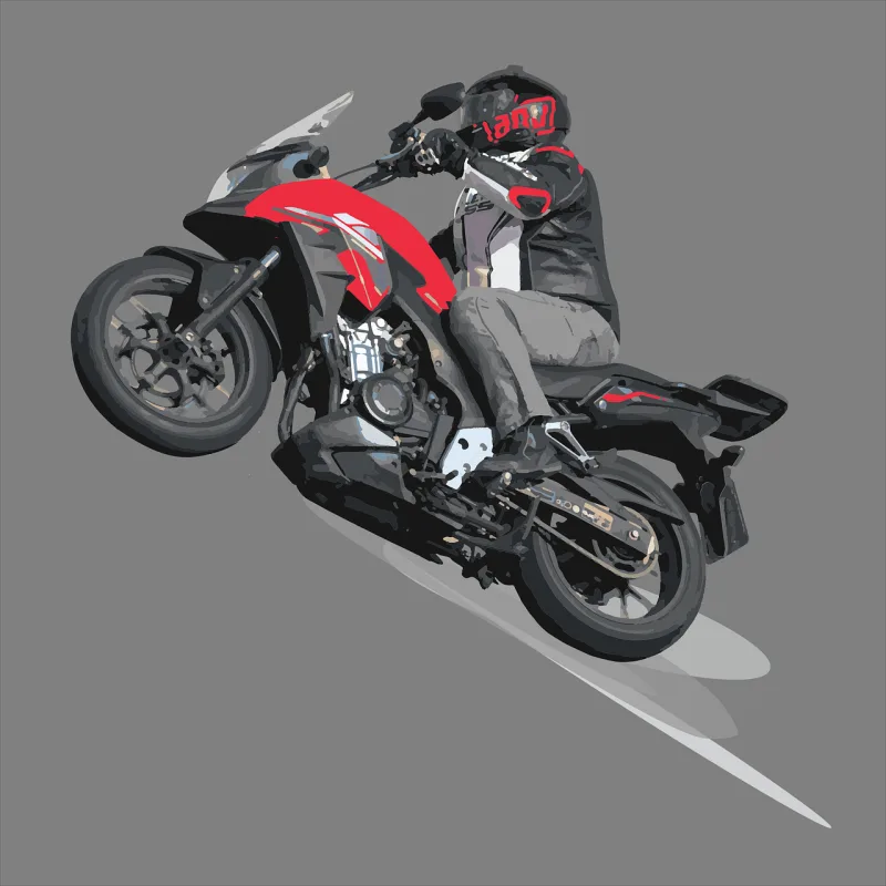 Motorbike Motorcycle Biker Stickdatei – Fahrzeuge